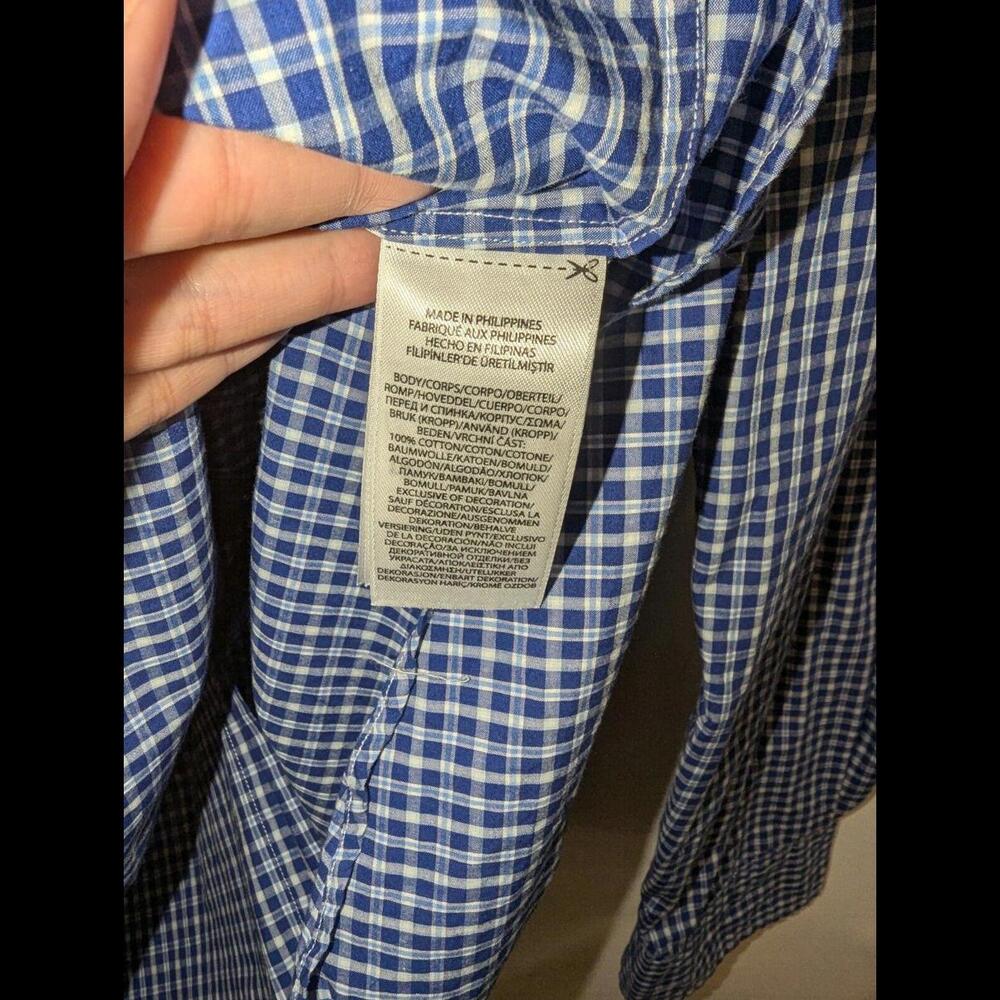 Ralph Lauren Slim Fit/Button Down Flannel Shirt Plaid/Blue Label/XL - Picture 4 of 6